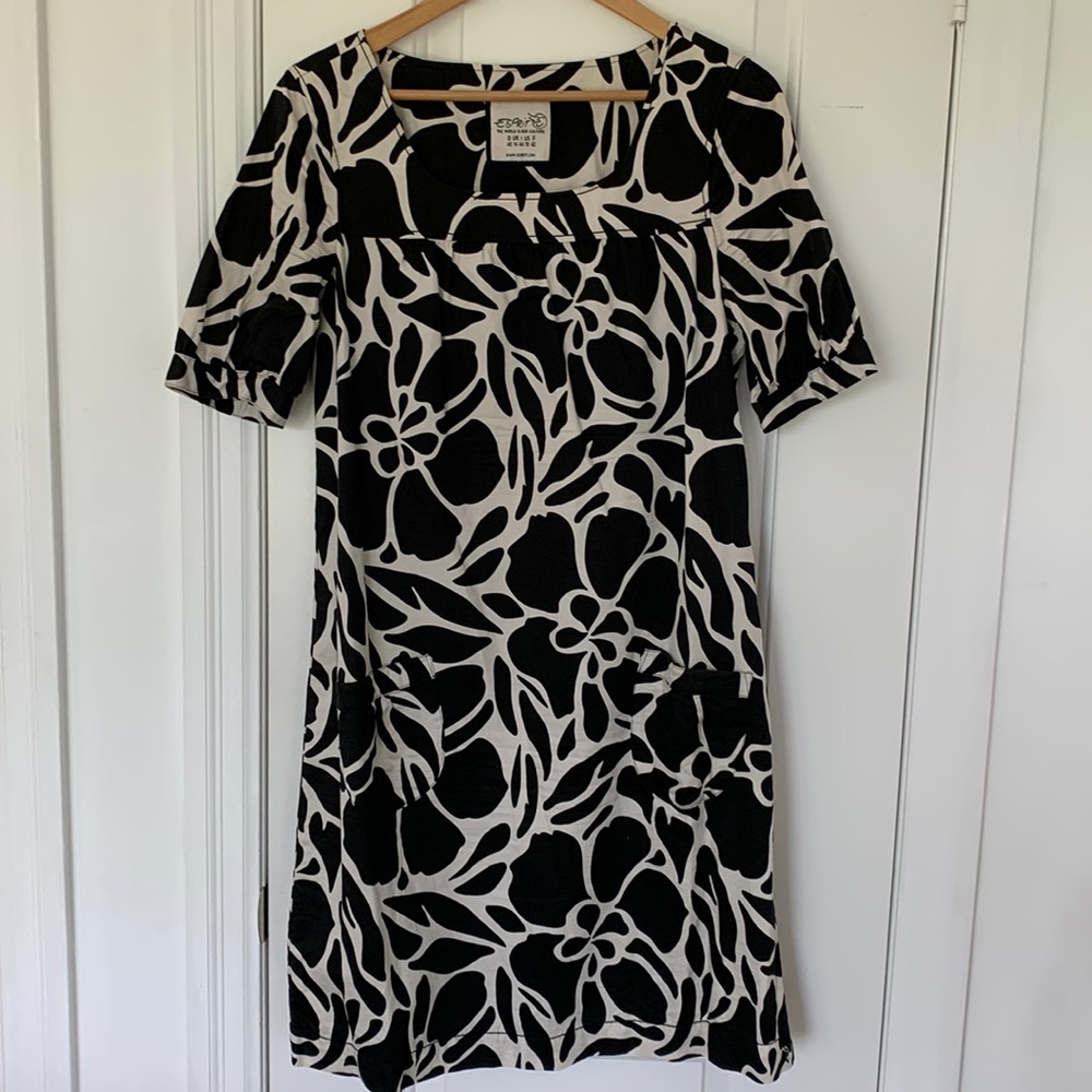 Esprit black and white flowery dress